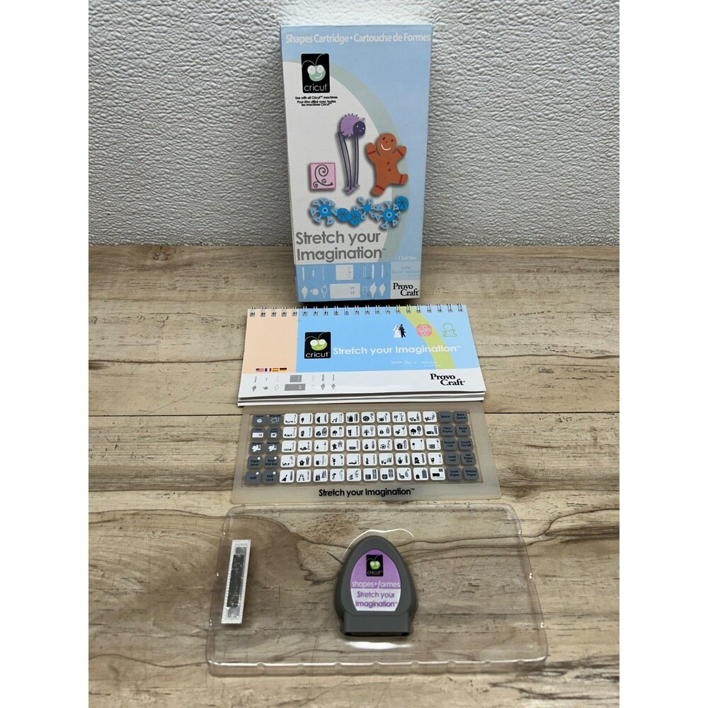 2007 Cricut Stretch Your Imagination Provo Craft Shapes Cartridge Set